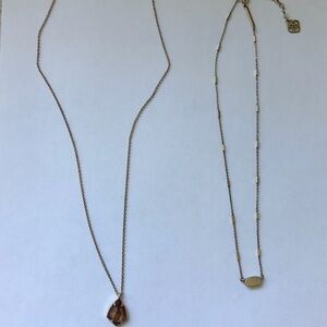 Lot Of 2 Gold Tone Kendra Scott Necklaces